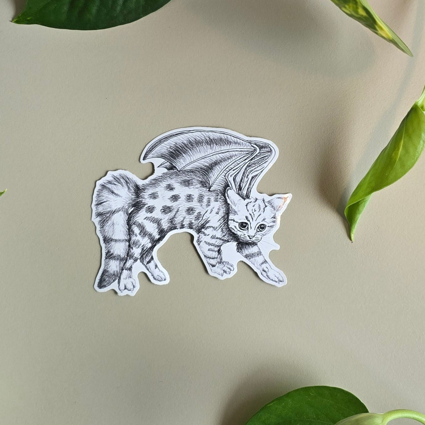 Sticker/ Fabelwesen/ geflügelte Katze